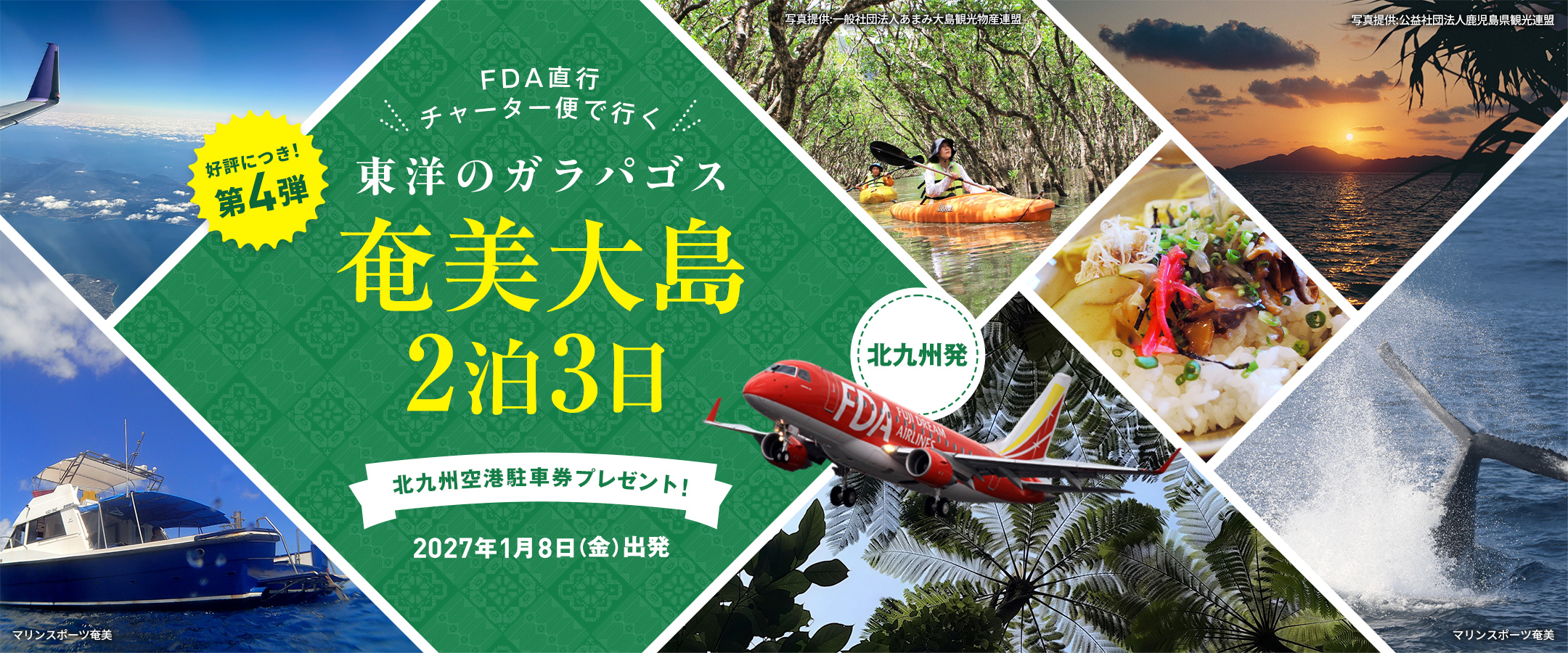 FDA直行チャーター便で行く！東洋のガラパゴス奄美大島2泊3日の旅